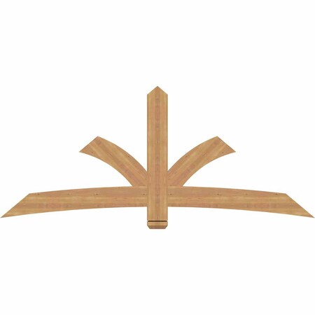 Ekena Millwork Davenport Timber Gable Bracket, Western Red Cedar, 84"W x 35"H x 1 1/2"D x 5 1/2"F, 10/12 Pitch GBW084X35X0206DAV00SWR